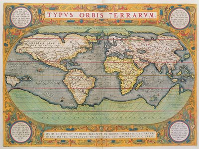 Typus Orbis Terrarum, mappa del mondo, da 